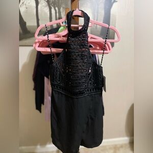 Nordstrom Black Textured Dress